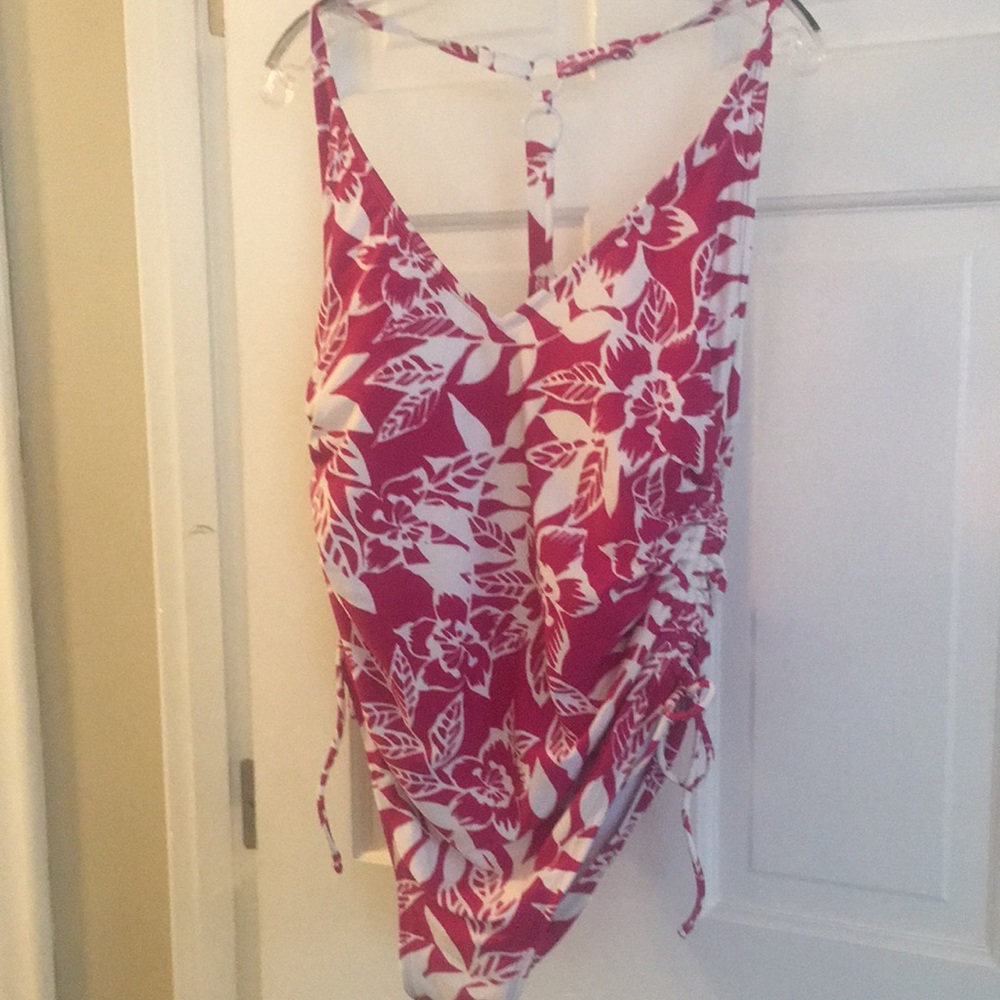 Kona Sol Pink & White Swimsuit